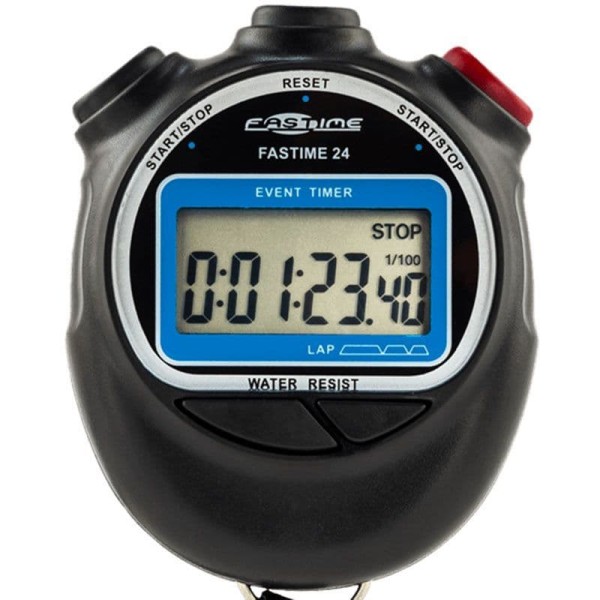 Digital watch with stopwatch outlet
